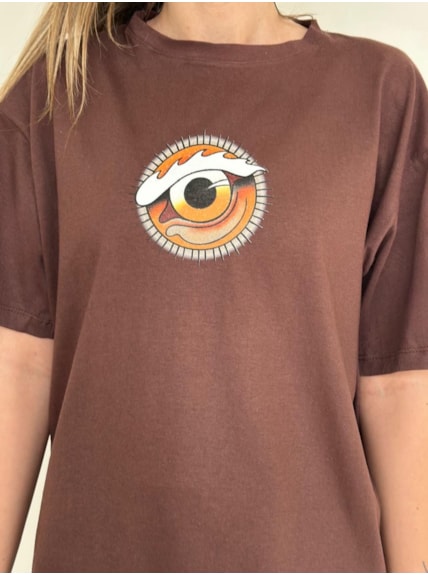 Camiseta Strength Tigre - Marrom - Frente e Verso