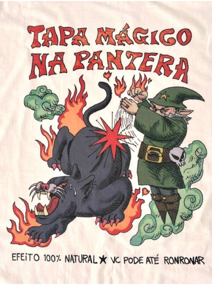 Camiseta Tapa mágico na pantera - Off-White