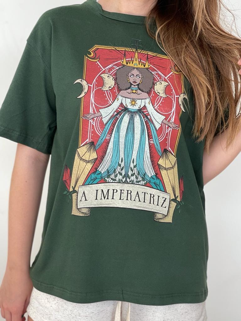 Camiseta Tarot - A Imperatriz - Verde — imagem 2