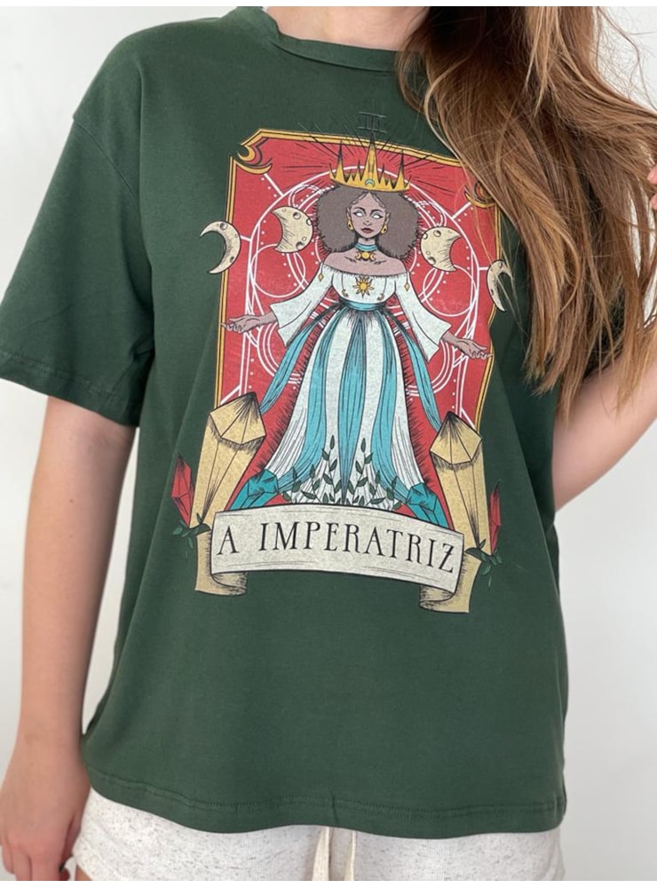 Camiseta Tarot - A Imperatriz - Verde — imagem 2