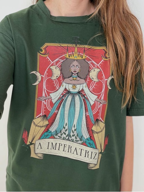 Camiseta Tarot - A Imperatriz - Verde