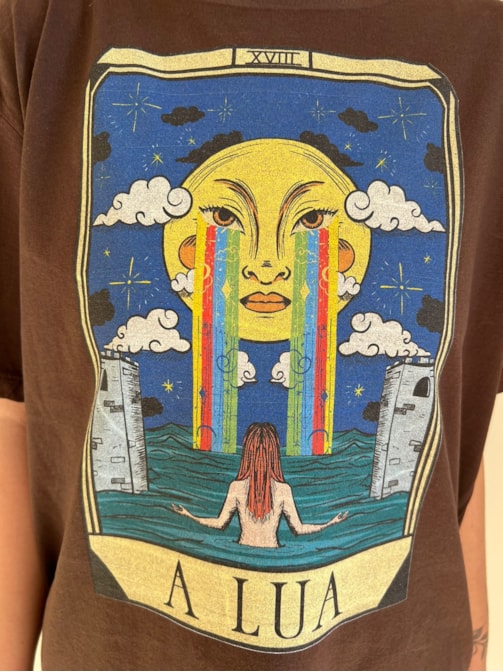 Camiseta Tarot A Lua - Marrom