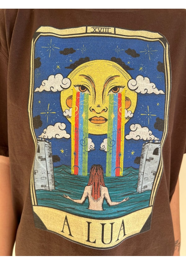 Camiseta Tarot A Lua - Marrom