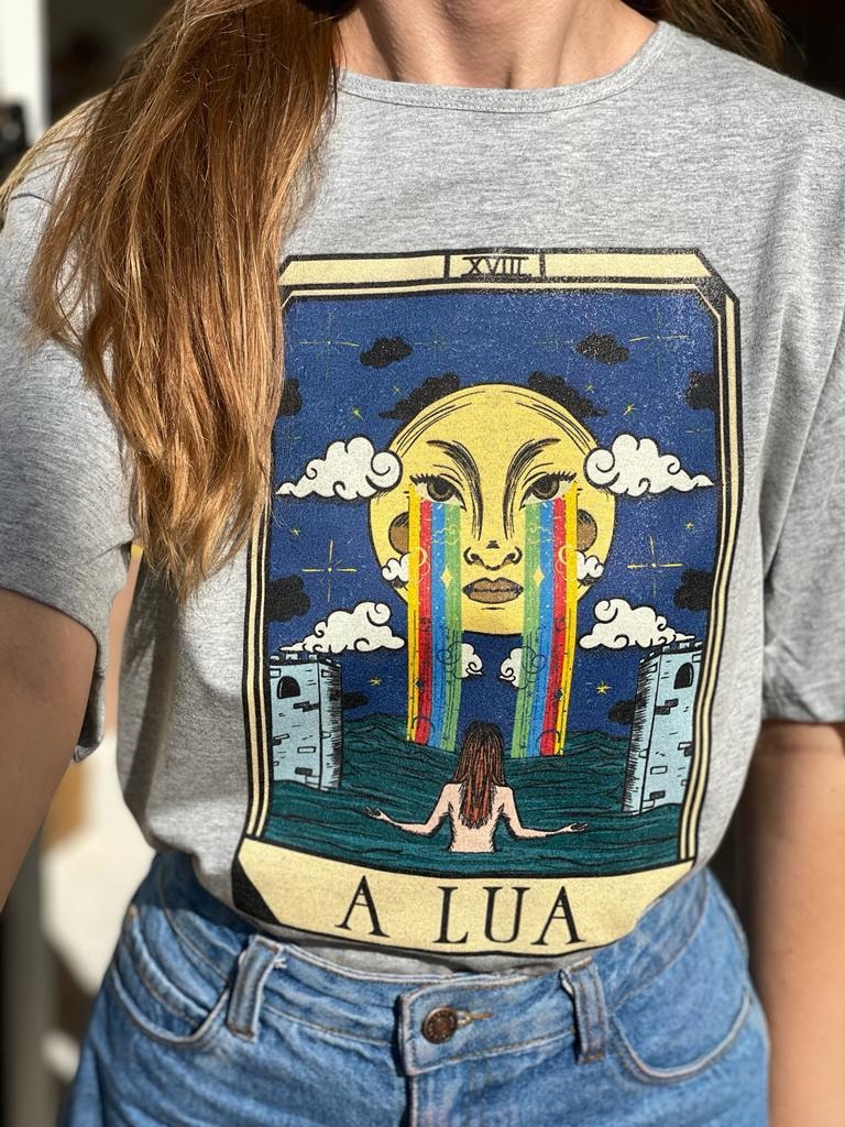 Camiseta Tarot - A Lua - Mescla — imagem 2