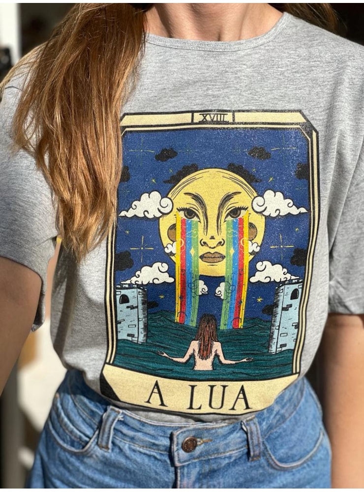 Camiseta Tarot - A Lua - Mescla — imagem 2