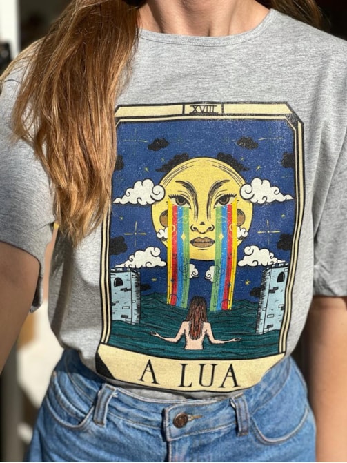Camiseta Tarot - A Lua - Mescla