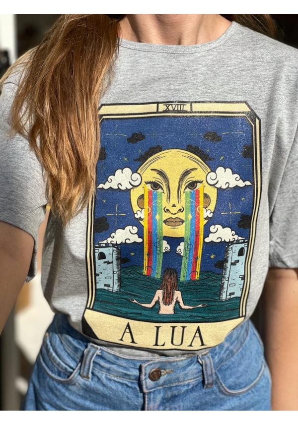 Camiseta Tarot - A Lua - Mescla