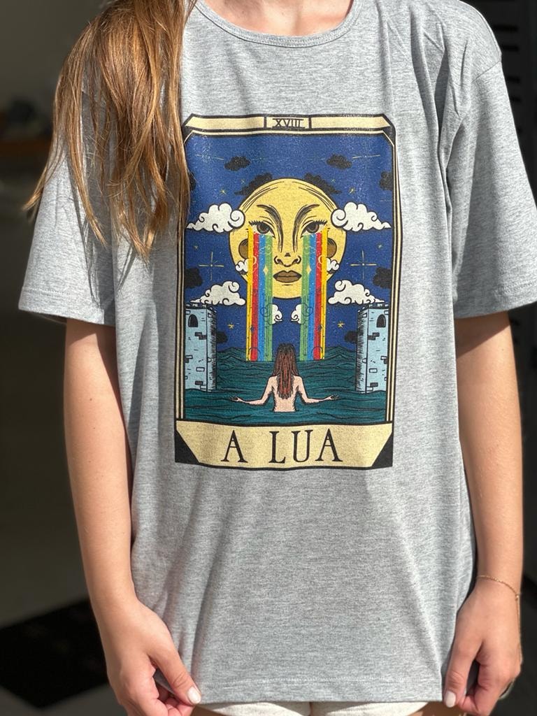 Camiseta Tarot - A Lua - Mescla — imagem 3