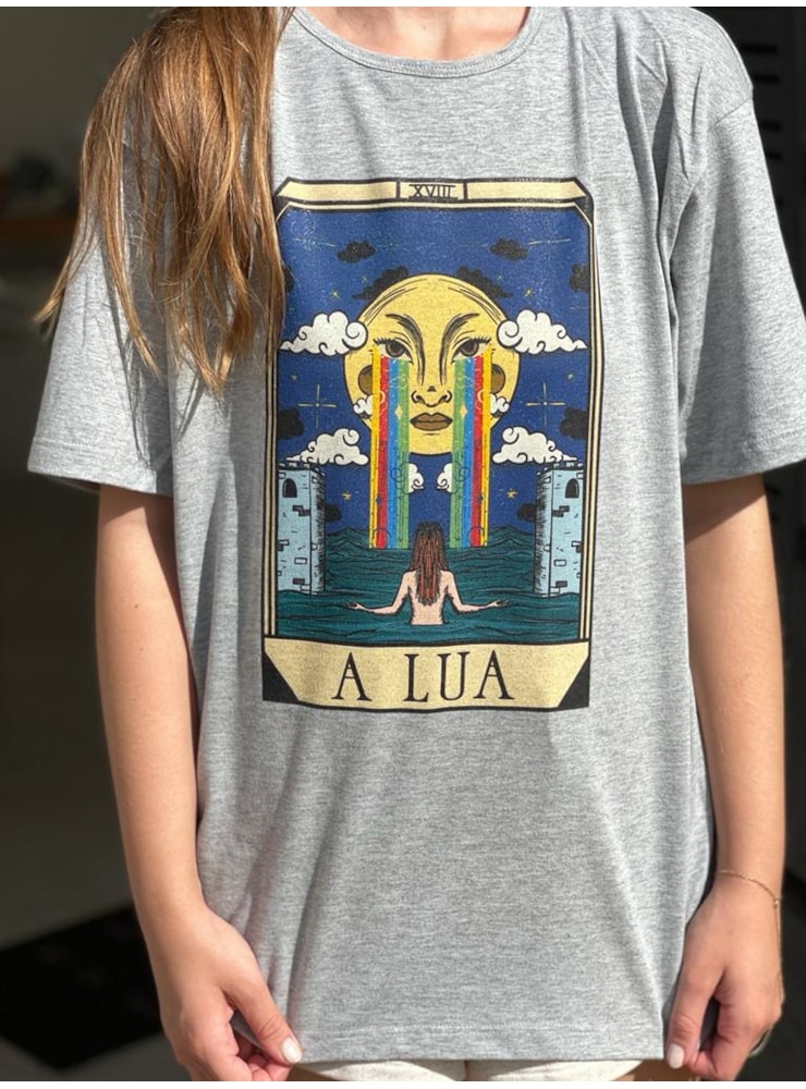 Camiseta Tarot - A Lua - Mescla — imagem 3