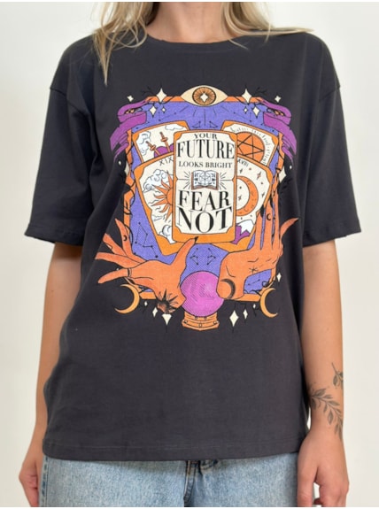 Camiseta Tarot Cristal - Chumbo
