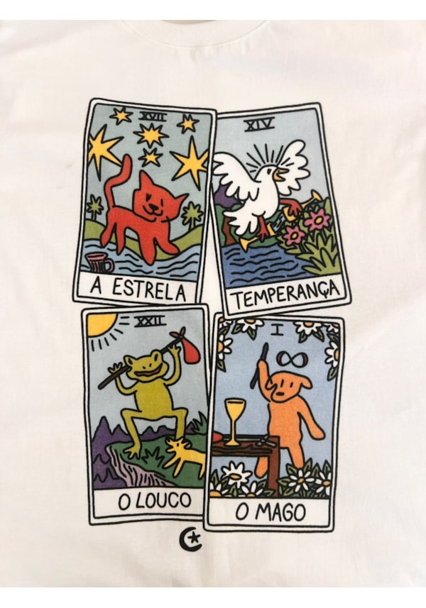 Camiseta Tarots Animais - Off-White