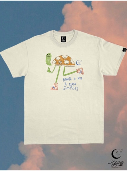 Camiseta Tartaruga Alma Simples - Off-White