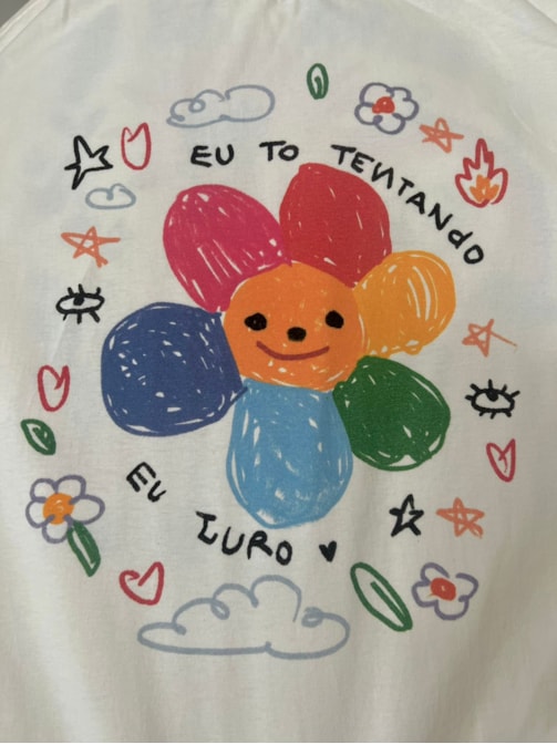 Camiseta Tentando - Off-White