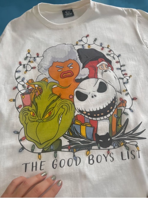 Camiseta The Good Boys List - Natal - Off-White
