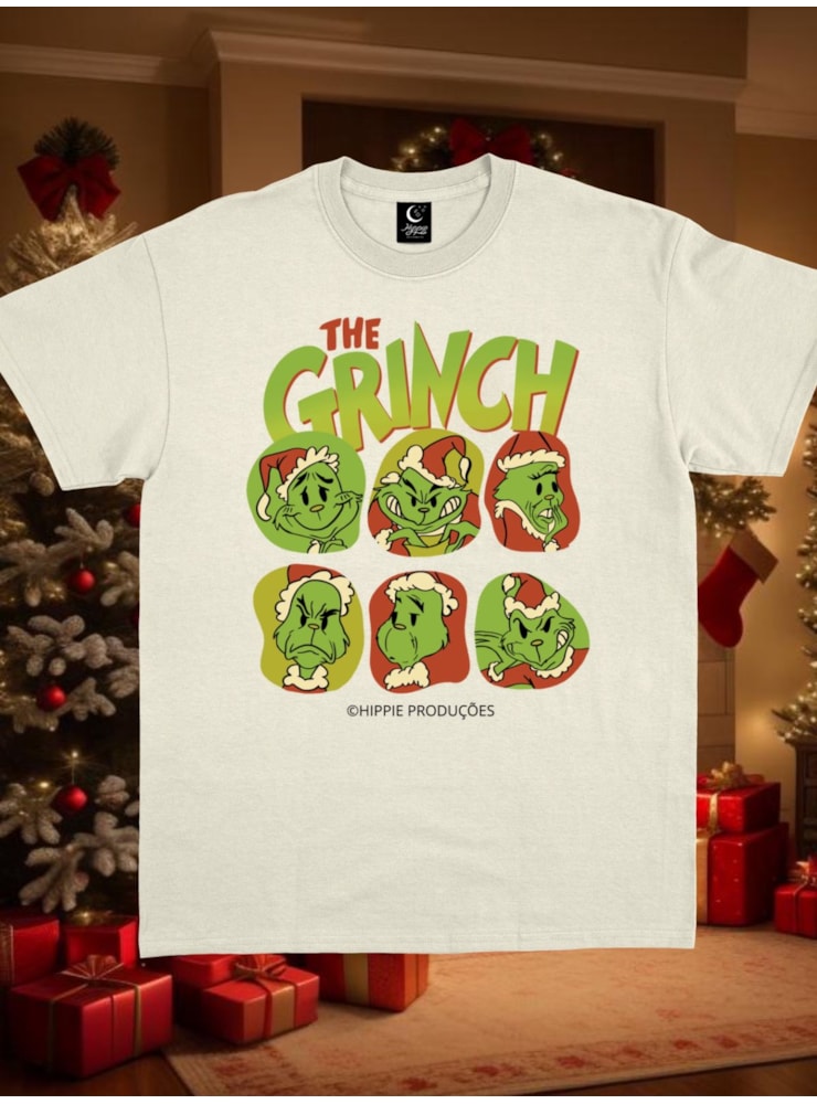Camiseta The Grinch Emoções - Off-White — imagem 1