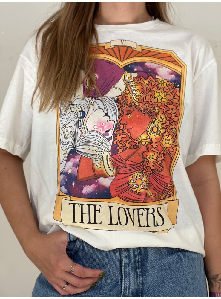 Camiseta The Lovers, Sol e Lua - Off-White — imagem 1