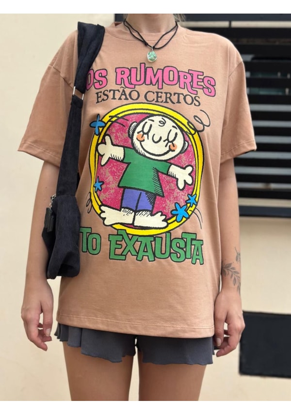 Camiseta Tô Exausta - Cáqui