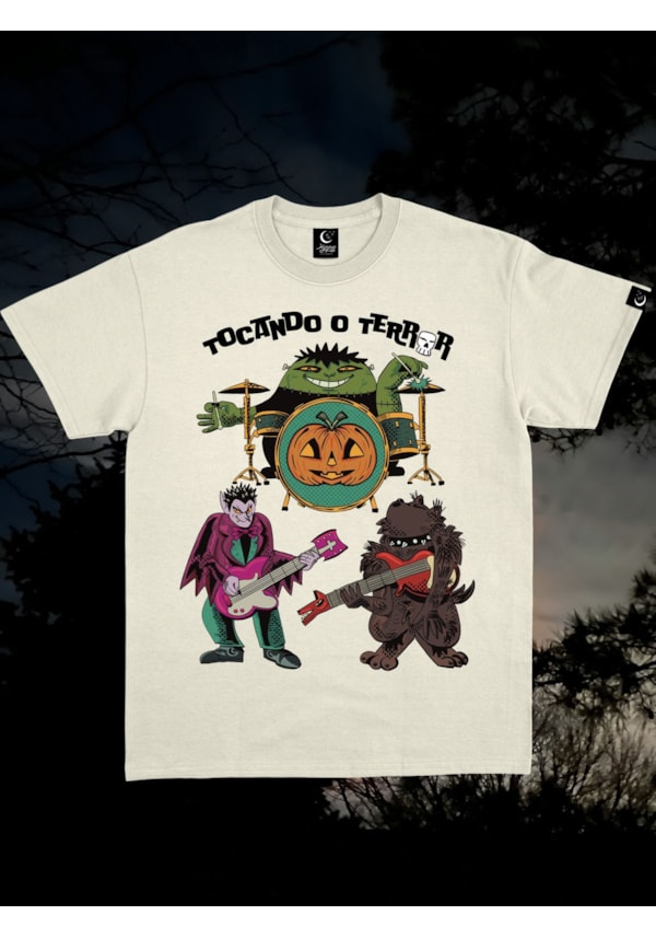 Camiseta Tocando o Terror - Off-White