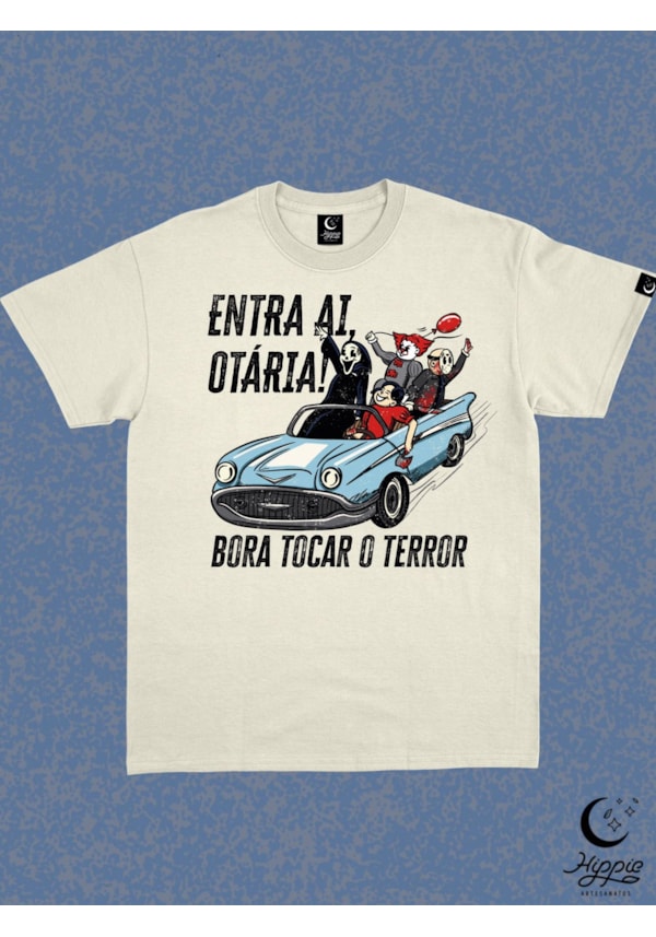 Camiseta Tocar o Terror - Off-White