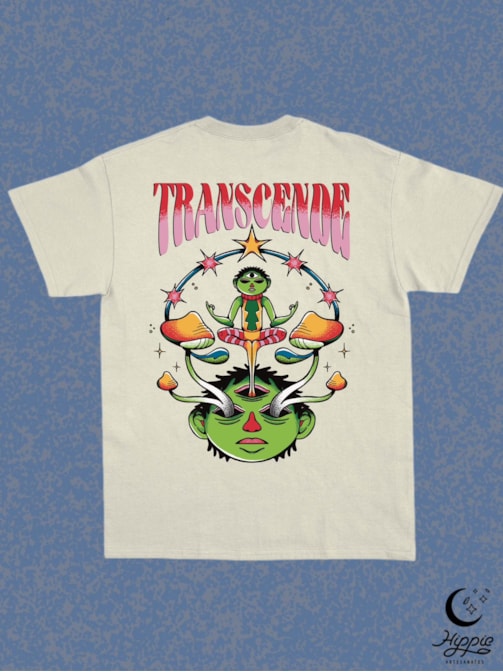 Camiseta Transcende - Off-White - Frente e Verso
