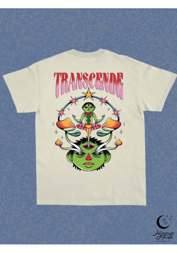 Camiseta Transcende - Off-White - Frente e Verso