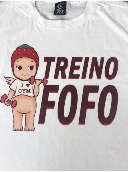 Camiseta Treino Fofo - Off-White