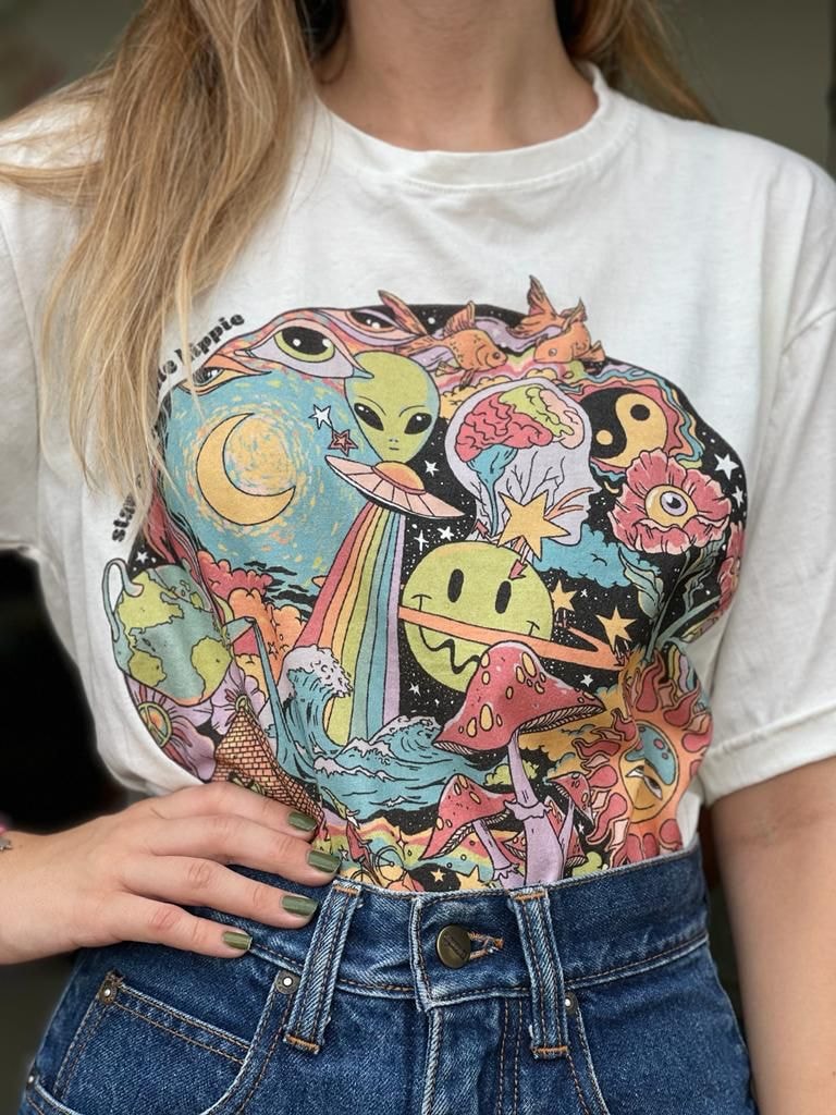 camiseta de hippie