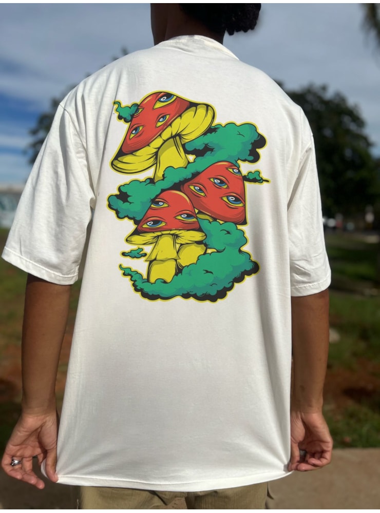 Camiseta Trippin' - Off-White - Frente e Verso — imagem 1