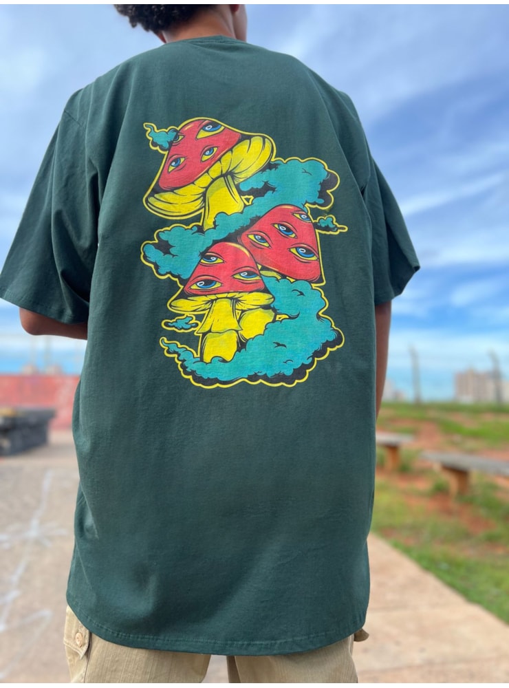 Camiseta Trippin' - Verde - Frente e Verso — imagem 2