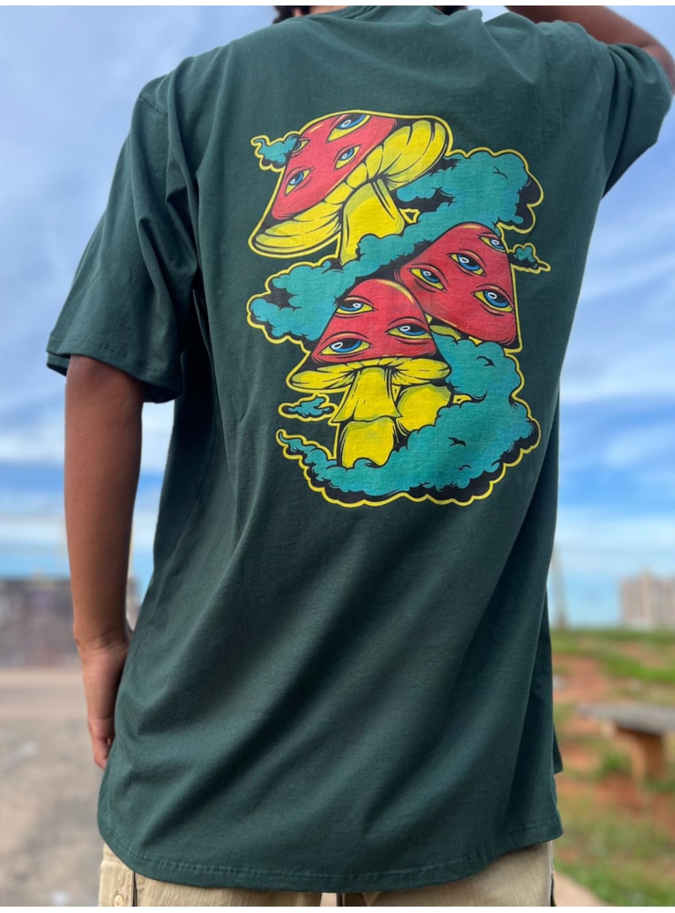 Camiseta Trippin' - Verde - Frente e Verso — imagem 3
