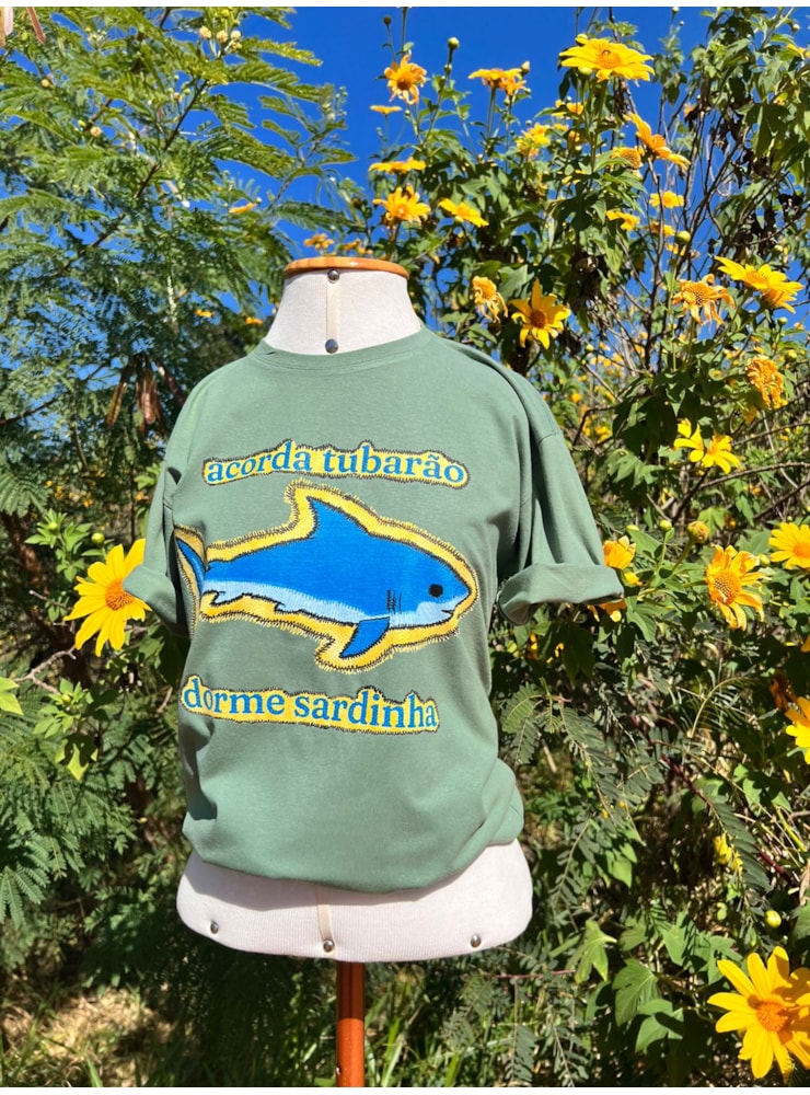 Camiseta Tubarão - Verde Alecrim — imagem 3