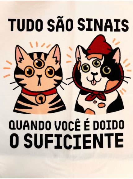 Camiseta Tudo são sinais - Off-White
