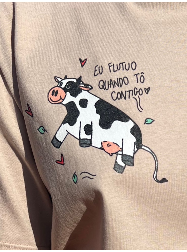 Camiseta Vaca - Cáqui — imagem 2
