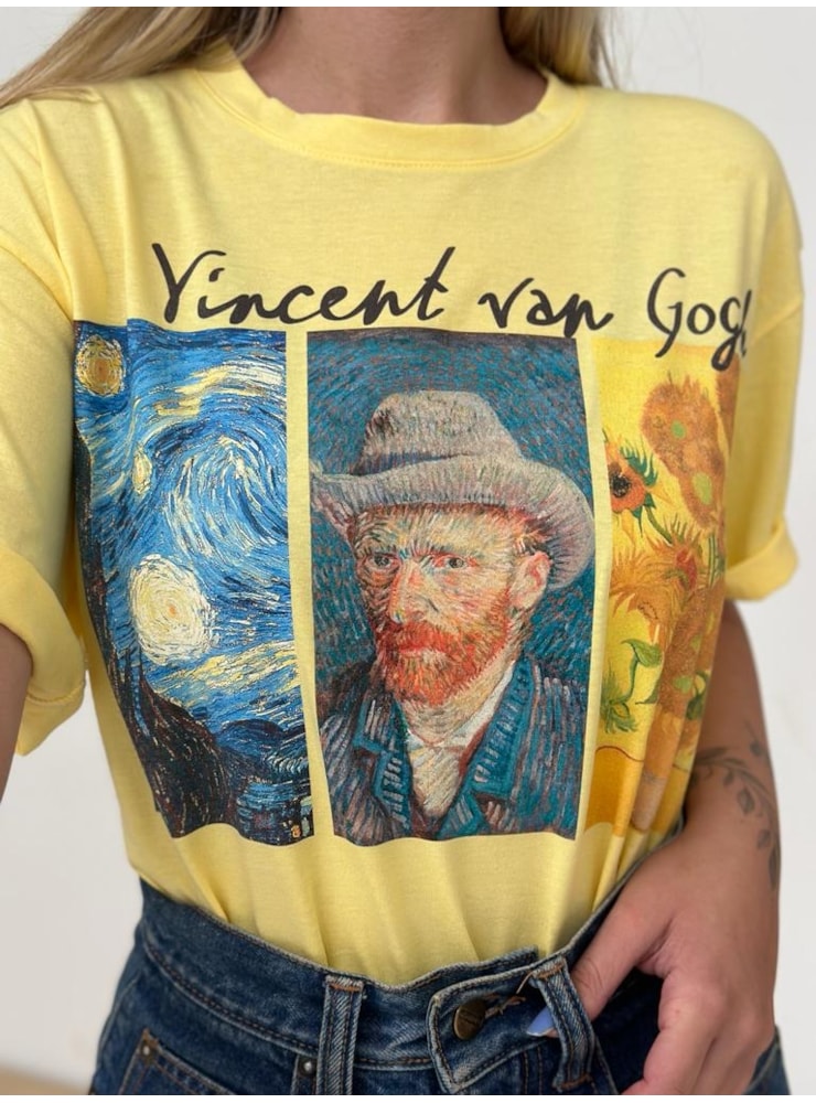 Camiseta Vincent Van Gogh - Amarela Clara — imagem 1