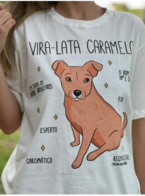 Camiseta Vira Lata Caramelo - Off-White