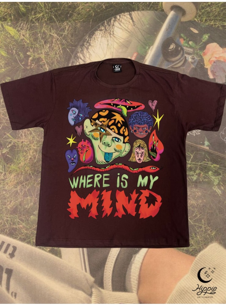 Camiseta Where is my Mind - Marrom — imagem 1