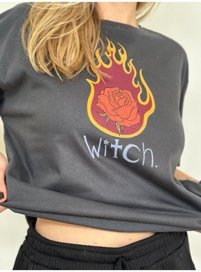 Camiseta Witch - Chumbo - Frente e Verso
