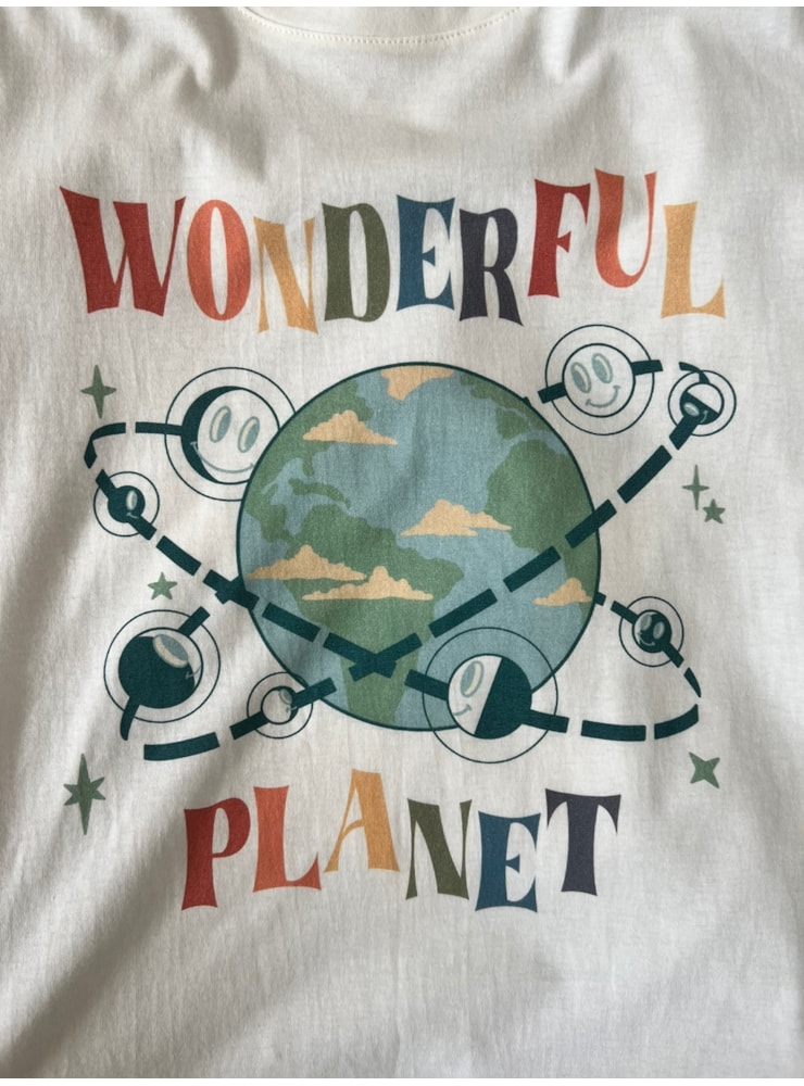 Camiseta Wonderful World - Off-White — imagem 2