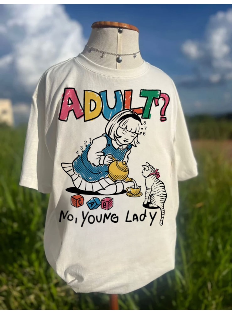 Camiseta Young Lady - Off-White — imagem 1