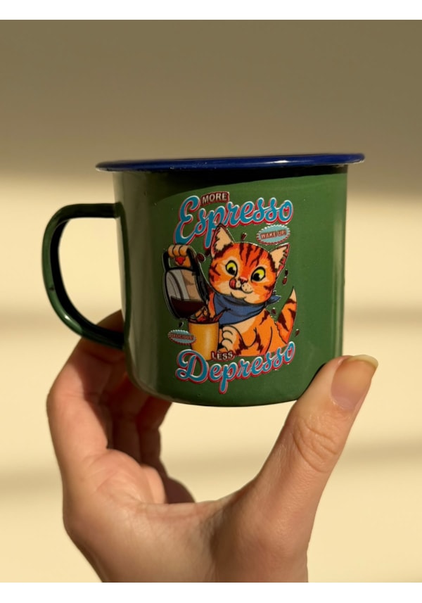 Caneca 250ml Gato Espresso - Verde