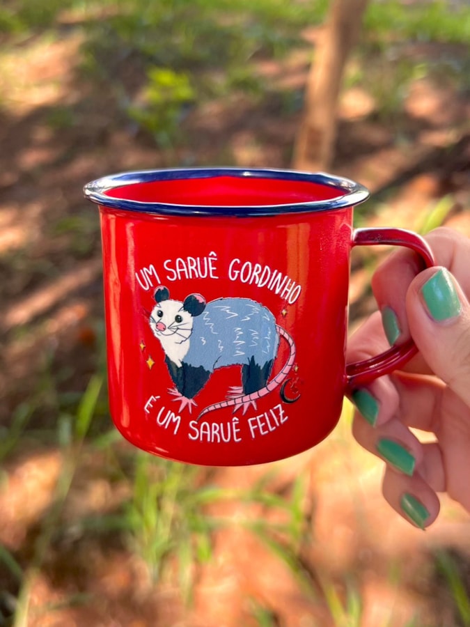 Caneca 250ml Saruê Gordinho - Vermelha — imagem 1