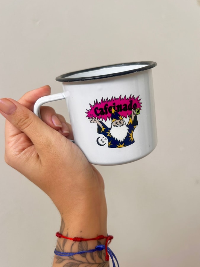 Caneca 350ml Mago Cafeinado - Branca — imagem 1