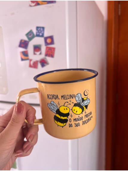 Caneca 450ml Acorda Melzin - Amarela