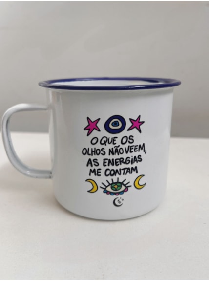 Caneca 450ml As Energias me Contam - Branca