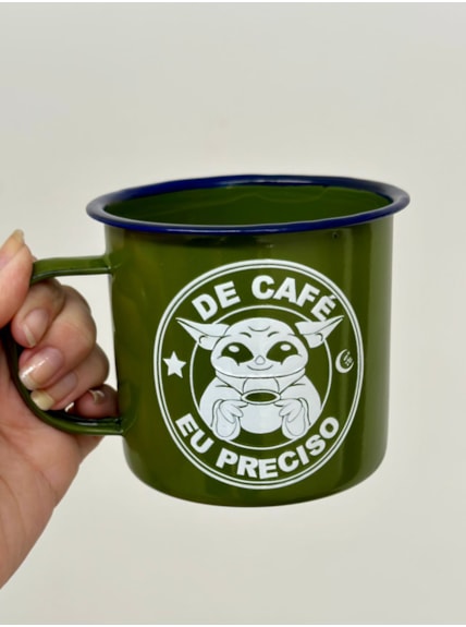 Caneca 450ml Baby Yoda - Verde