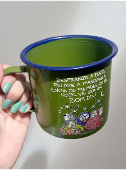 Caneca 450ml Bicho Preguiça - Verde