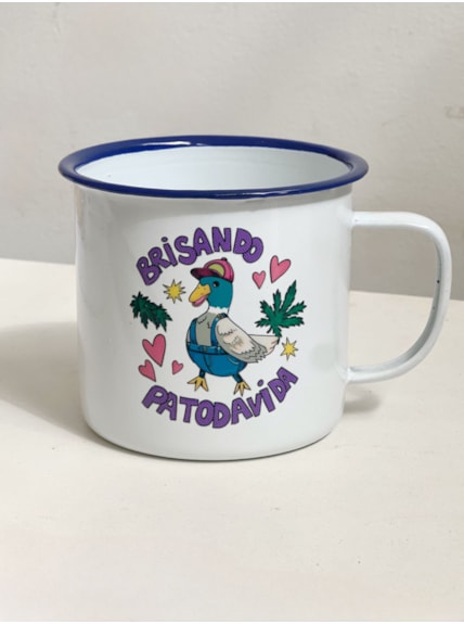 Caneca 450ml Brisando Patodavida - Branca