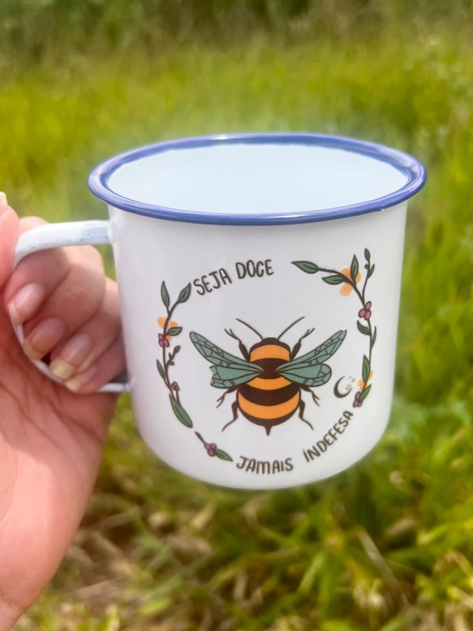 Caneca 450ml Doce, Jamais Indefesa - Branca — imagem 2