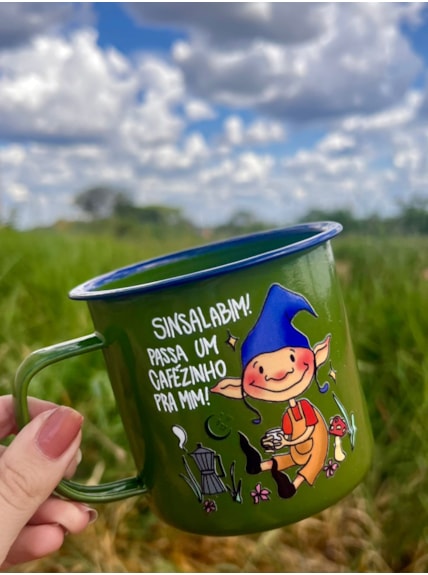 Caneca 450ml Duende Sinsalabim - Verde