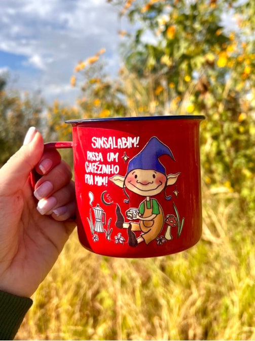 Caneca 450ml Duende Sinsalabim - Vermelha